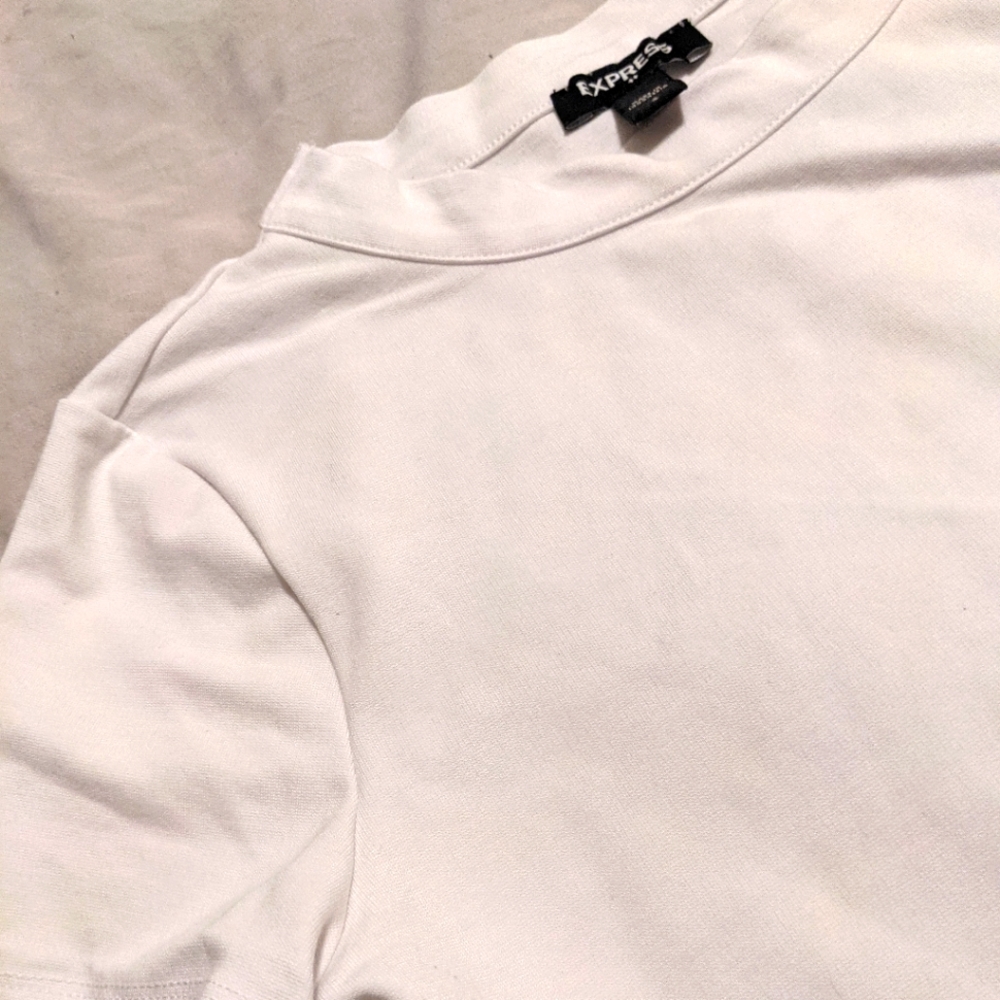 NWOT Express white crewneck bodysuit